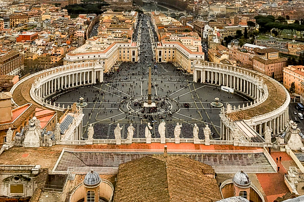 Plaza de San Pedro, Ciudad del Vaticano, Roma, Italia.