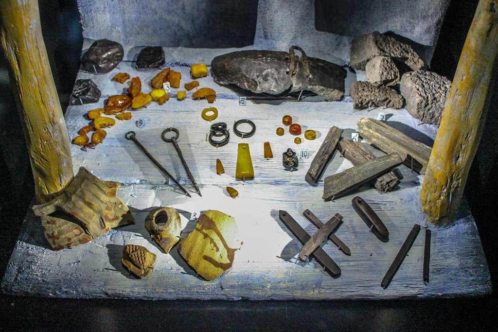 Exhibición de artefactos vikingos en el centro de Jorvik.