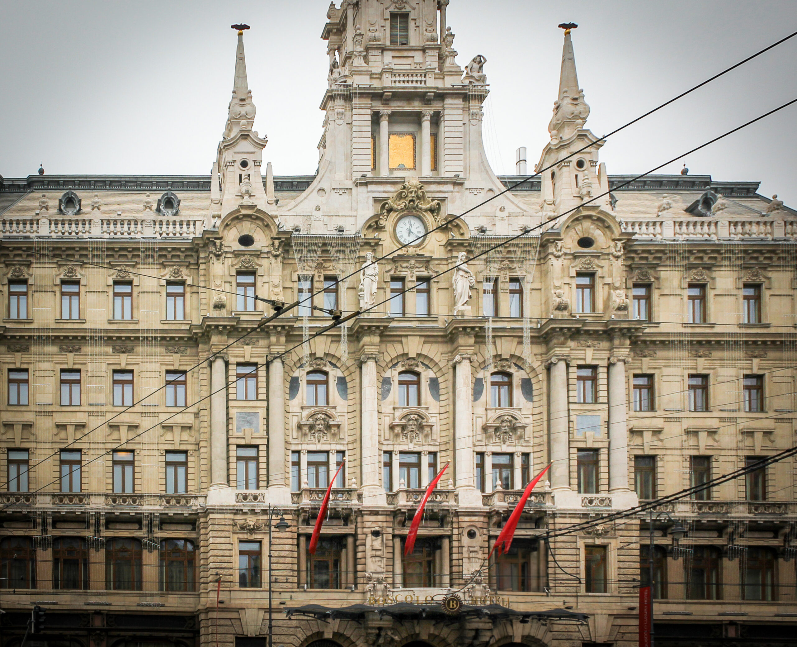Fachada del Boscolo Hotel de Budapest.