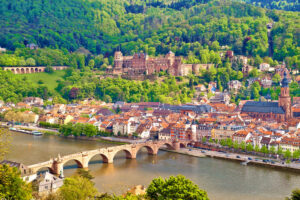 Panorámica del centro de Heidelberg, Alemania.