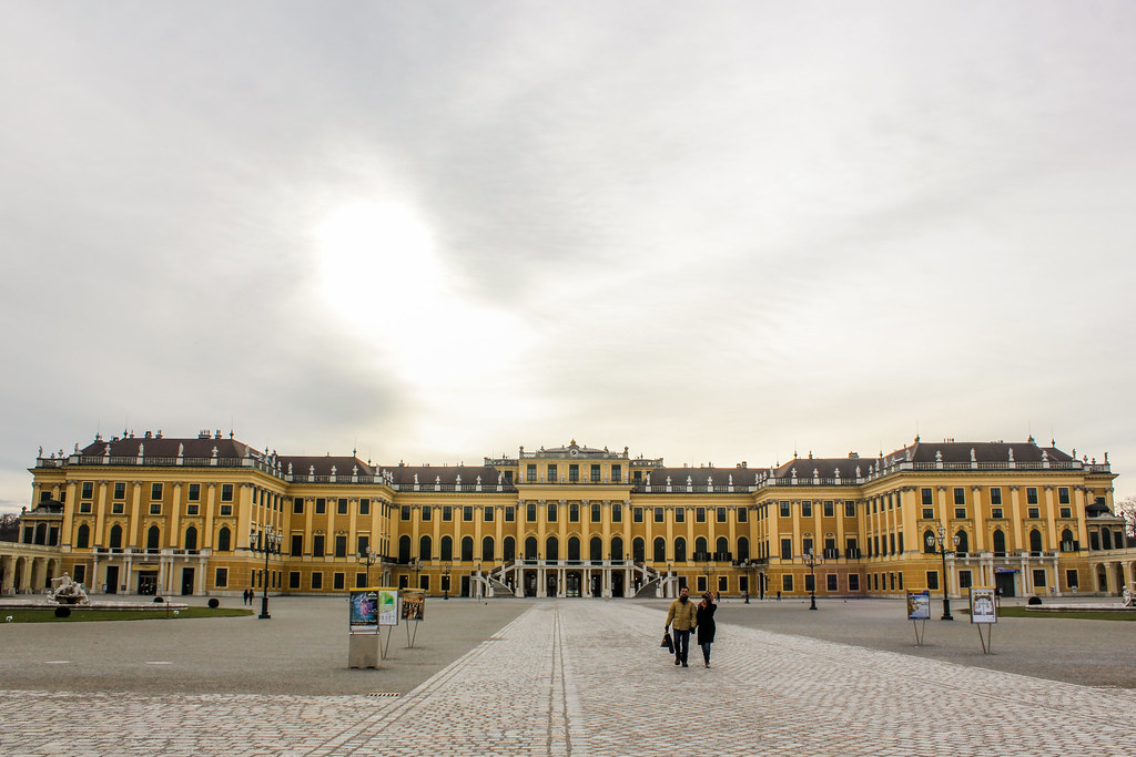 Llegada al Palacio de Schönbrunn.