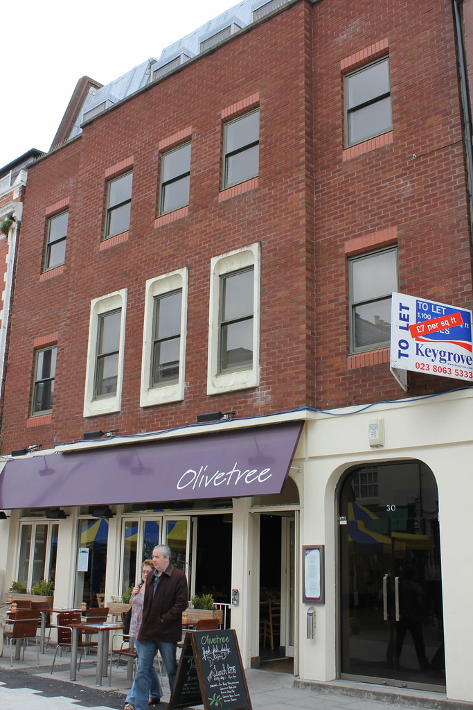 Restaurante Olivetree en Oxford Street 29, antiguo lugar de Oxford Street Bakery en Southampton.