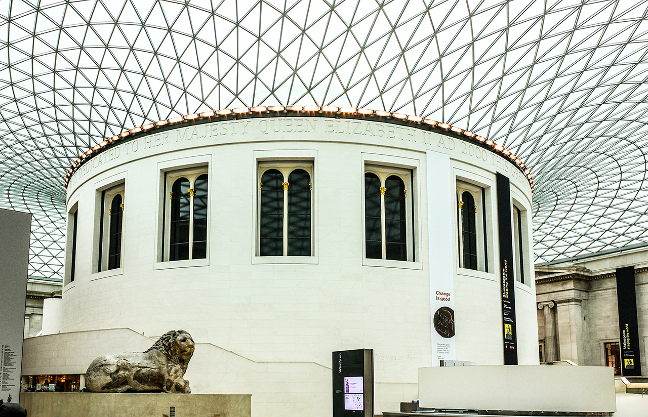 Patio interior del British Museum de Londres.