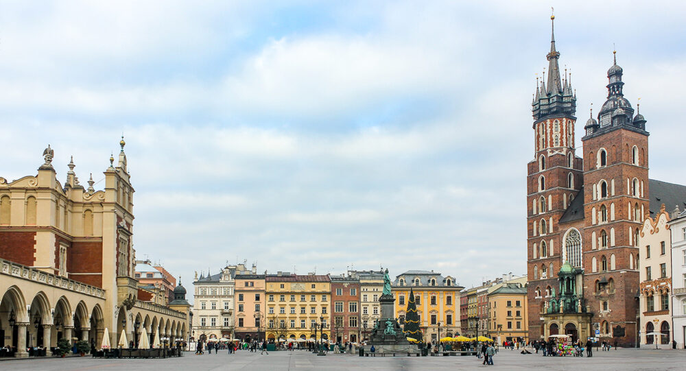 Plaza del Mercado de Cracovia, Polonia.