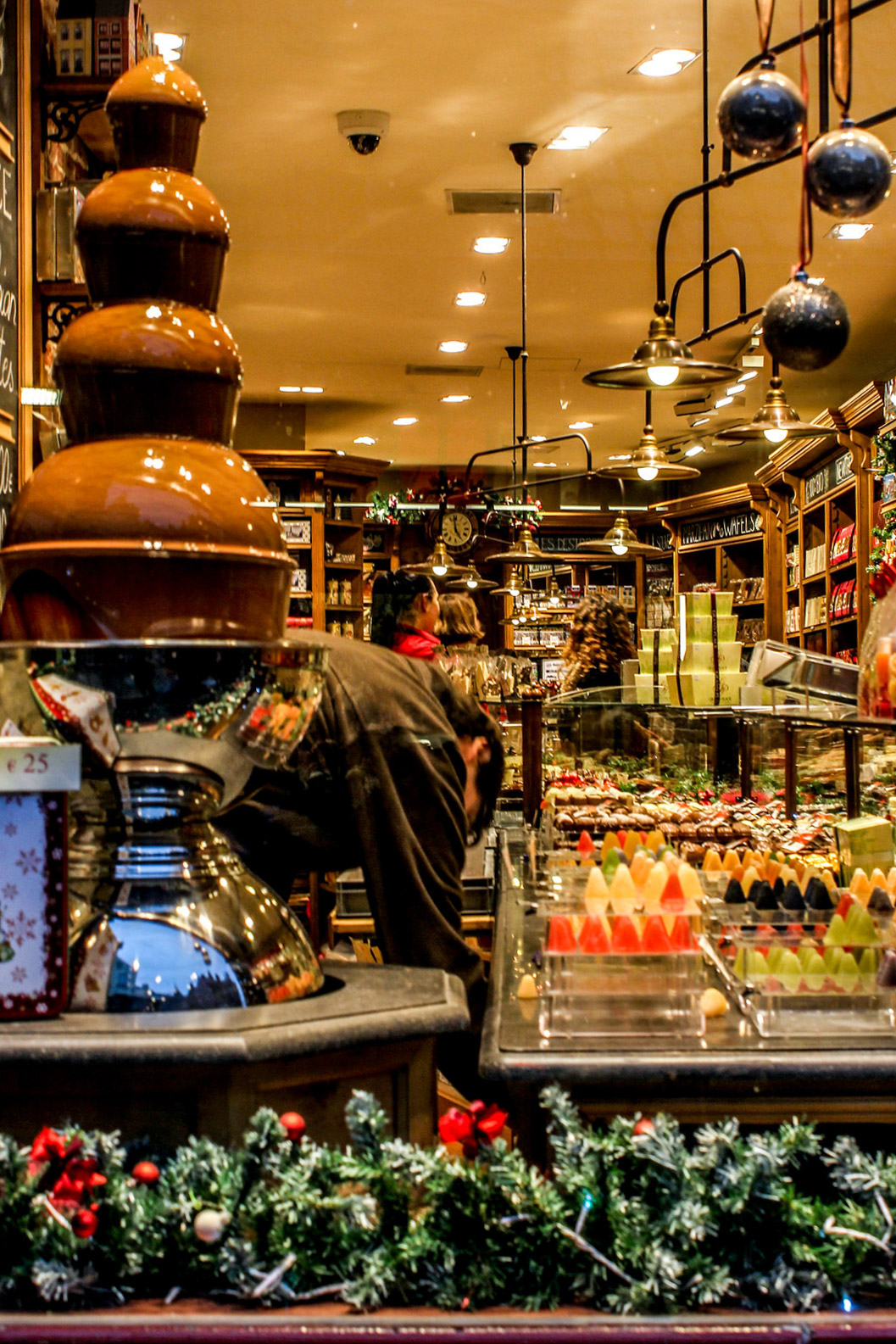 Tienda de chocolates en Brujas, Bélgica.