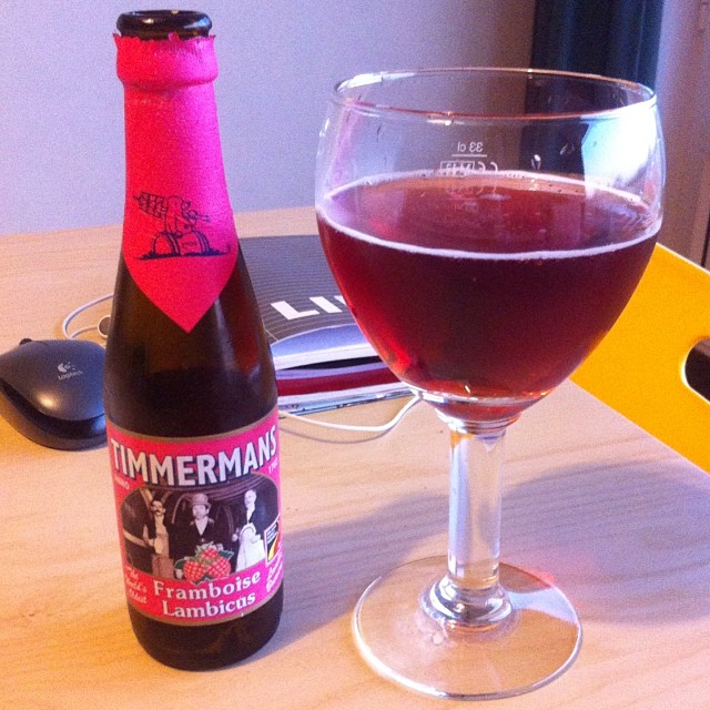 Cerveza Timmermans Framboise.